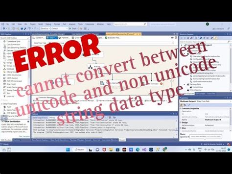 Error Cannot Convert Between Unicode And Non Unicode String Data Type Youtube