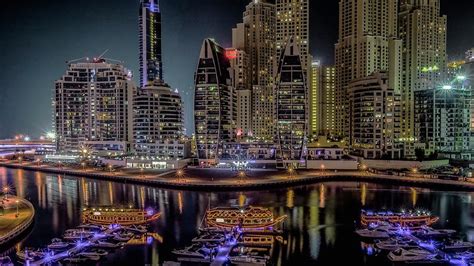 Dubai Marina At Night Photograph By Ian Watts Pixels