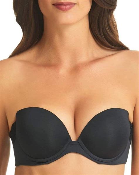 finelines refined superboost strapless bra black curvy bras