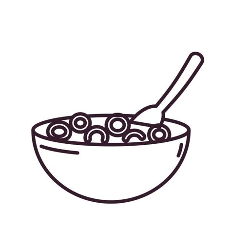Best Clip Art Of A Bowl Of Cereal Illustrations Royalty Free Vector