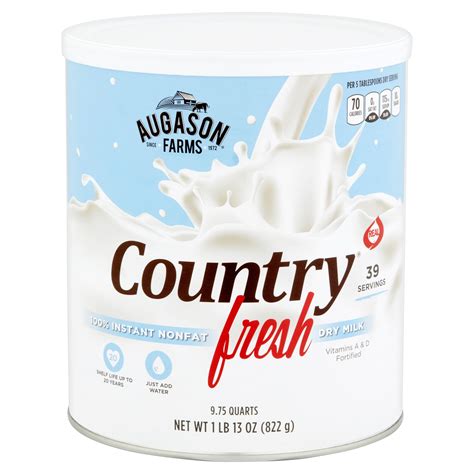 Augason Farms Emergency 100 Fresh Country Food Instant Nonfat Dry Milk