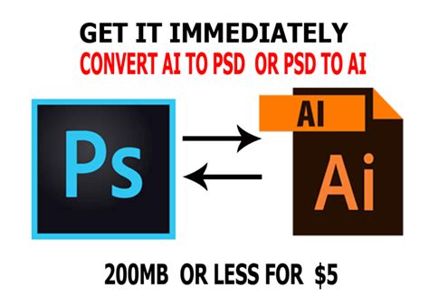 Convert Photoshop File To Illustrator File Or Illustrator To Psd File