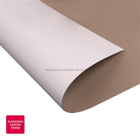 Recycled Pulp Style Coated Hard Duplex Board Grey Back Paper In Sheet