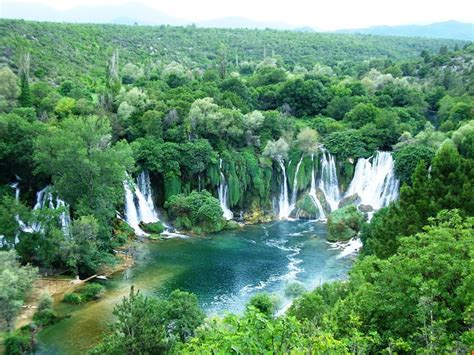 Waterfall Kravice River Trebizat Waterfall Herzegowina Kravice Hd