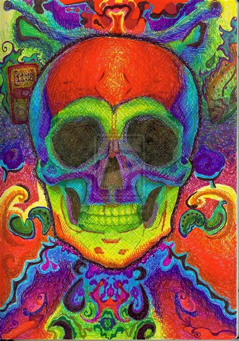 Psychedelic Skull Skull Art Psychedelic Psychedelic Poster