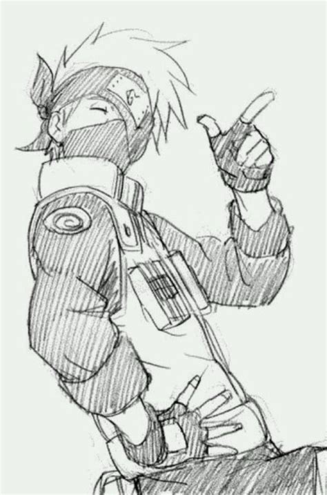 Kakashi Hatake Naruto Sketch Naruto Drawings Sketches