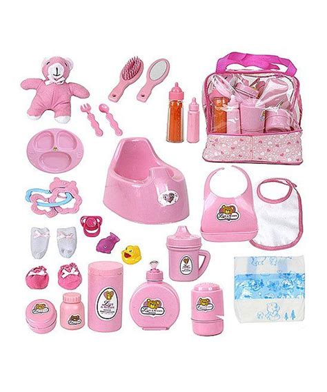 Princess doll house will give handmade college team baby bibs made with ncaa fabric. Take a look at this Diaper Bag & Bottle Feeding Toy Set today! | Little girl toys, Baby doll ...