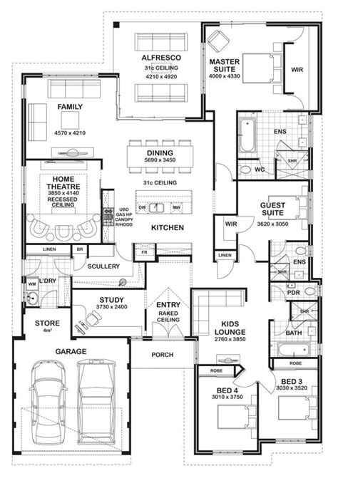 2 story house plans come in a variety of shapes, sizes, styles. Floor Plan Friday: 4 bedroom, 3 bathroom home | Dream ...