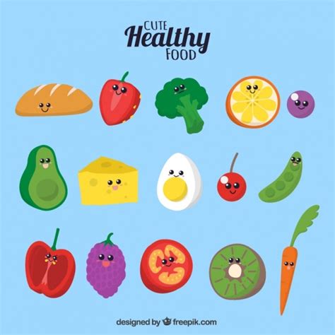 Colorful Healthy Food With Smiling Faces Stock Images Page Everypixel