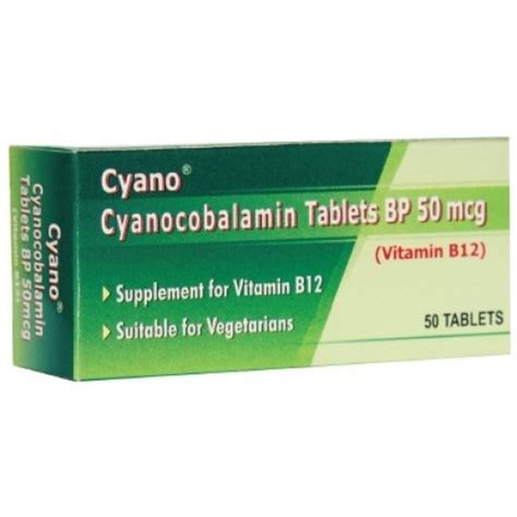 Easywellbeing Healthshop Cyano Cyanocobalamin Tablets Bp 50mcg