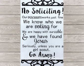 No soliciting decal | Etsy