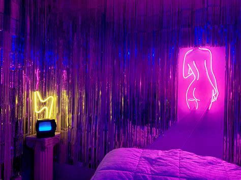 Finally Finished My Bedroom Vaporwaveaesthetics Neon Room Neon