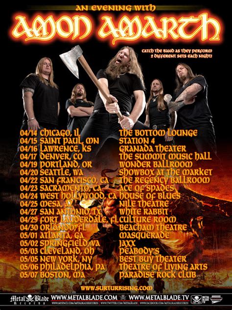 The official website of amon amarth. AMON AMARTH U.S. Tour To Commence Today; Band Comments On ...