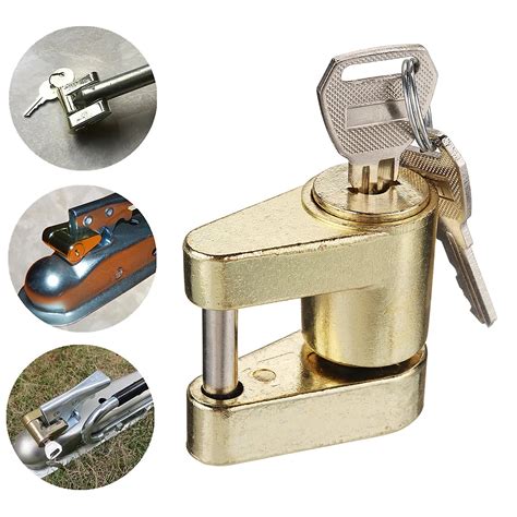 New Trailer Coupler Receiver Tow Hitch Lock Brass 14 X 34 Pin Latch 2