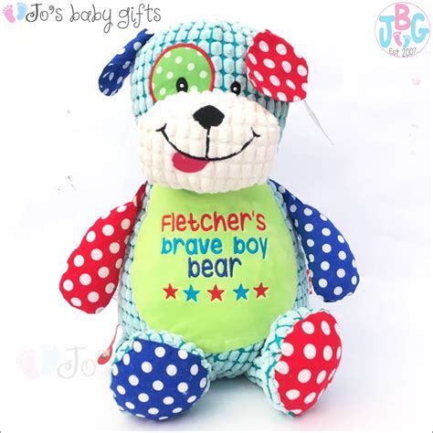 Personalised Teddy Bear Cubby Teddy Bear Embroidered Baby Etsy