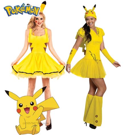 Pokemon Pikachu Kostiumy Kobiety Cosplay Sexy Halloween Show Dla Doros Ych Kostium Przebranie