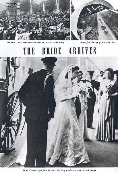 Royal Wedding 1947 The Bride Arrives Photos Prints Framed Posters
