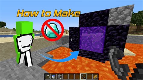 Make Nether Portal Without Diamond Pickaxe Minecraft Youtube