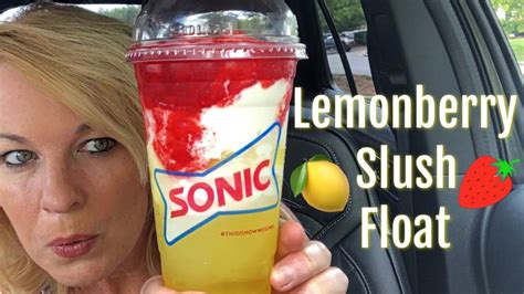 Sonic New Lemonberry Slush Float Review 🍋🍓 Youtube