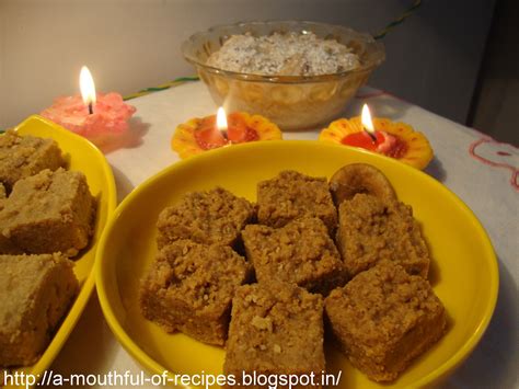 A Mouthful Of Recipes Anjiri Barfi Diwali Special