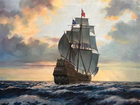 Spanish Galleon Spanish Galleon Galleon Large Oil Painting