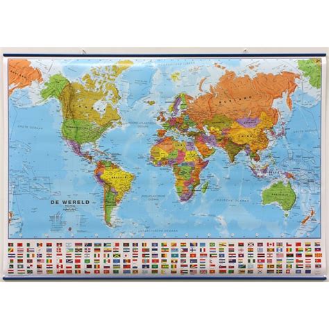 Wereldkaart Geplastificeerd 101 X 72 Cm Kopen Heutink Voor Thuis