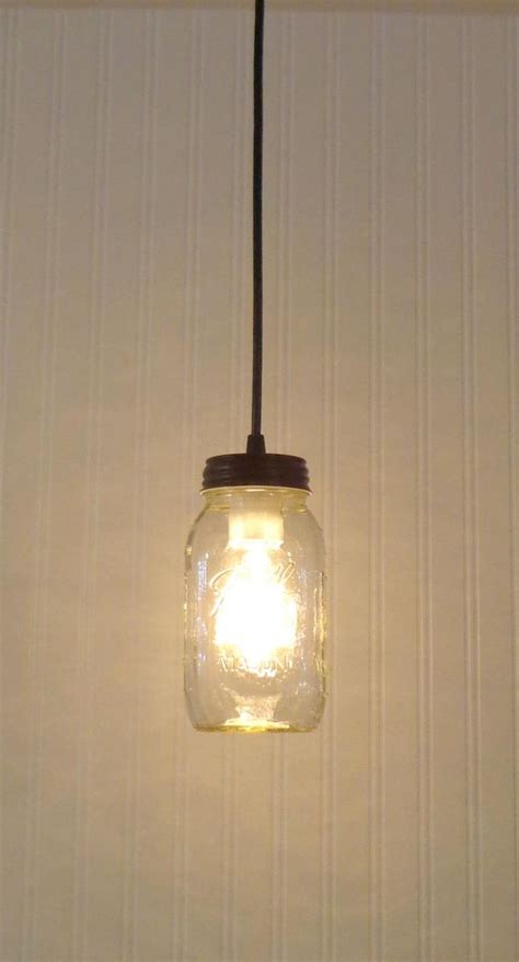 Mason Jar Pendant Light New Quart Lighting Fixture Chandelier Etsy