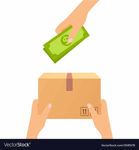 Concept For Delivery Service Cash On Delivery Vector Image