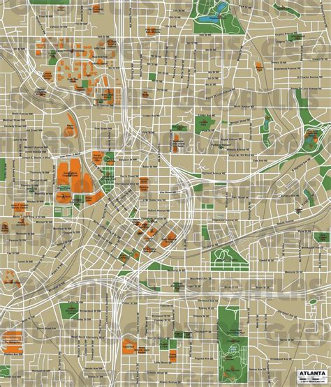 Printable Map Of Atlanta Printable Maps