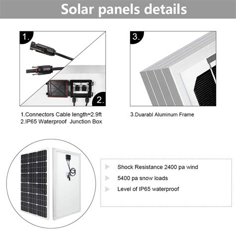 Buy Ecoworthy 100w 12 Volt Solar Panel Monocrystalline 100 Watt Solar