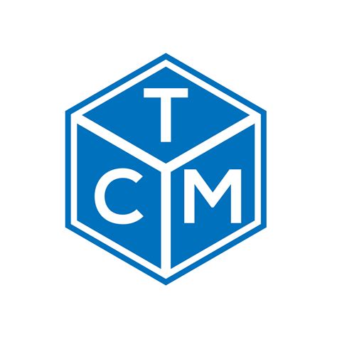 Diseño De Logotipo De Letra Tcm Sobre Fondo Negro Concepto De Logotipo