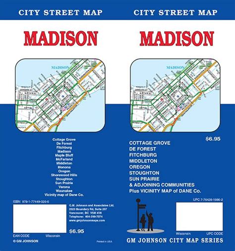 Madison Wisconsin Street Map Gm Johnson Maps