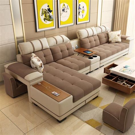 Modern Classic Fabric Sectional Sofa Set Living Room Sofa Design
