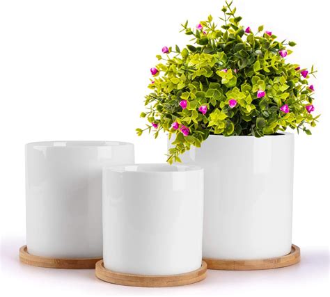 Homenote 55484 Inch Ceramic Planter Pot Modern Decorative White