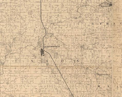Montgomery County Indiana 1864 Old Wall Map Reprint With Etsy
