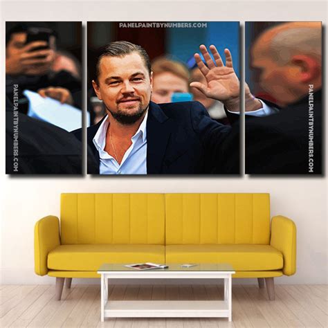 Leonardo Dicaprio 3 Panels Paint By Number Panel Paint By Numbers