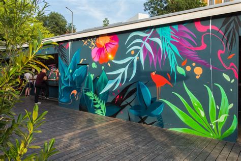 Street Art Graffiti Flower Mural Mural Wall