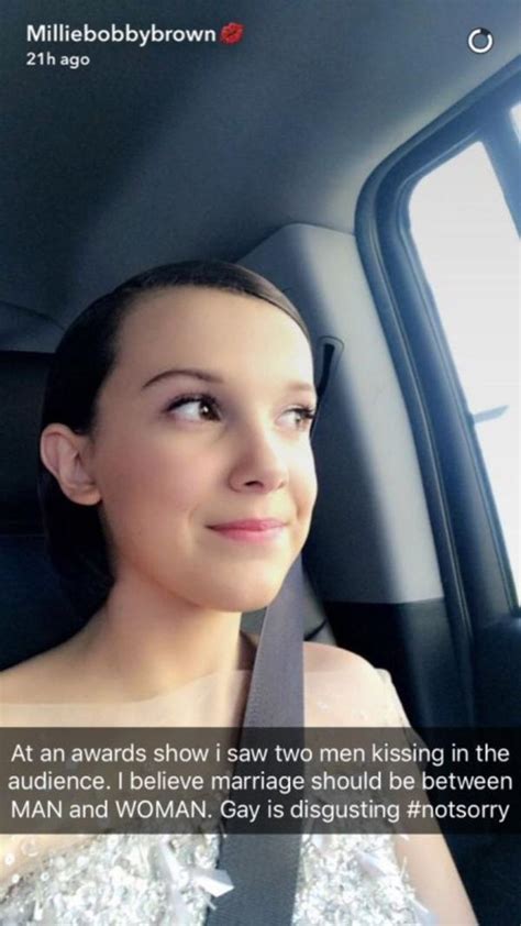 At An Awards Show Millie Bobby Brown Is Homophobic TakeDownMillieBobbyBrown Know Your Meme