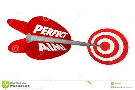 Perfect Aim Target Arrow Bulls Eye Success Stock Illustration