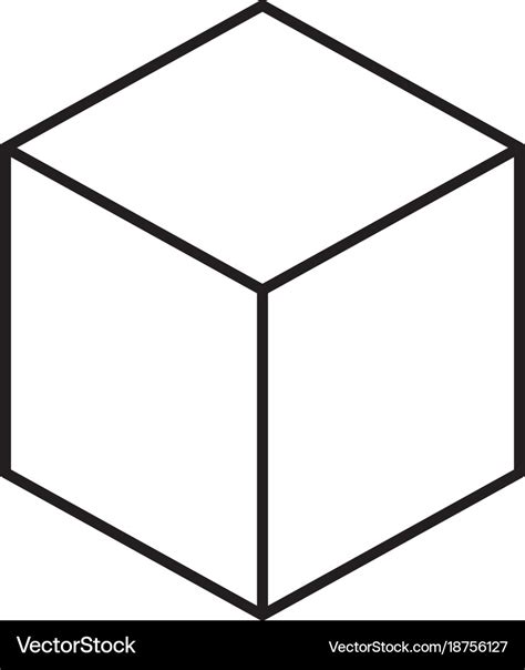 Cube Shape Design Royalty Free Vector Image Vectorstock