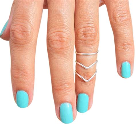 Chevron Rings Above The Knuckle Rings Halfway Rings