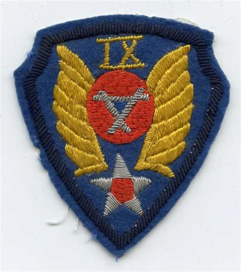 Ww2 Ix Engineer Command Air Force Patch Theater Made Bullion And