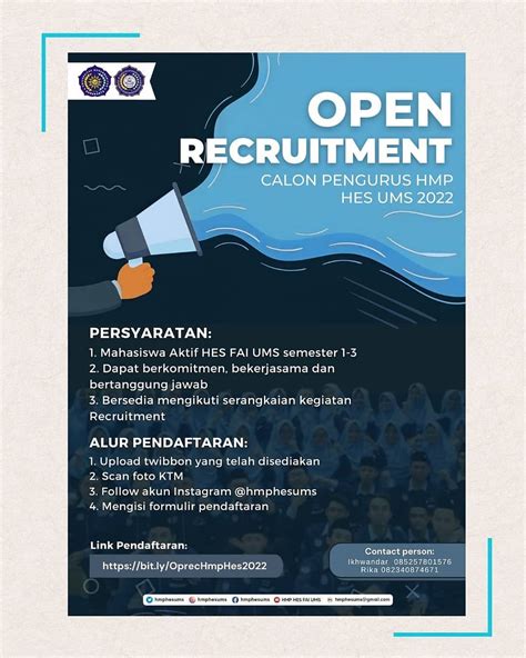 Open Recruitment Pengurus Hmp Hes Hukum Ekonomi Syariah