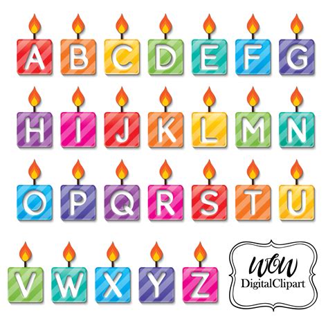 It's not a coincidence, we read t, m, k, o, a, e almost like you do. Birthday Alphabet Clipart Digital Alphabet Clip ArtDigital