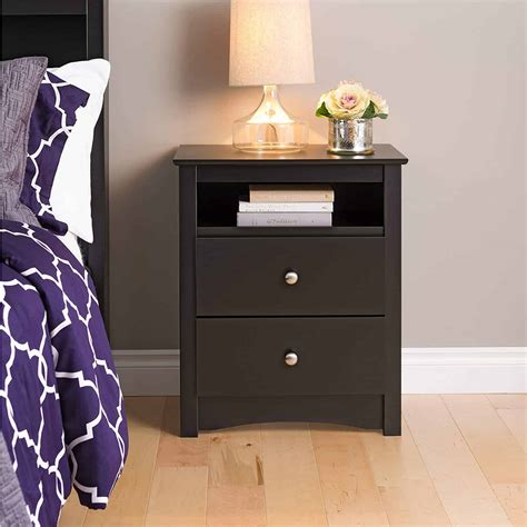 Bedroom Night Stand Black Learn Along With Me