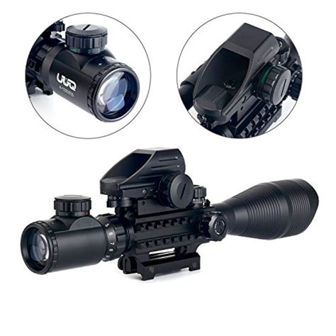 Uuq C4 12x50 Rifle Scope Doble Retícula Iluminada Con Mira