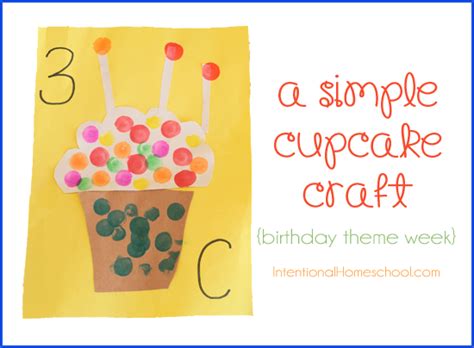 A Simple Cupcake Craft Birthday Themed Preschool Craft Birthday T