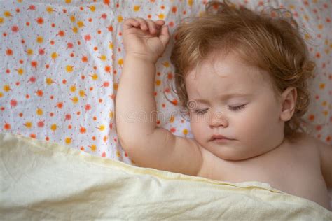 Baby Sleeping In The Bed Kids Sleepy Face Child Sleep Close Up Cuye