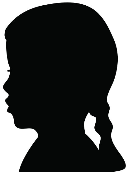 Little Girl Silhouette Profile 素材 Canva可画