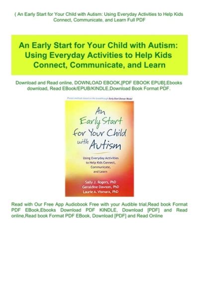 Book An Early Start For Your Child With Autism Using Everyday
